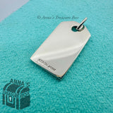 Tiffany & Co. 925 Silver Miami Beach Engraved Nautical Rectangle Charm (pouch)