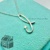 Tiffany & Co. 925 Silver Elsa Peretti Alphabet Letter "B" Pendant Necklace (pch)