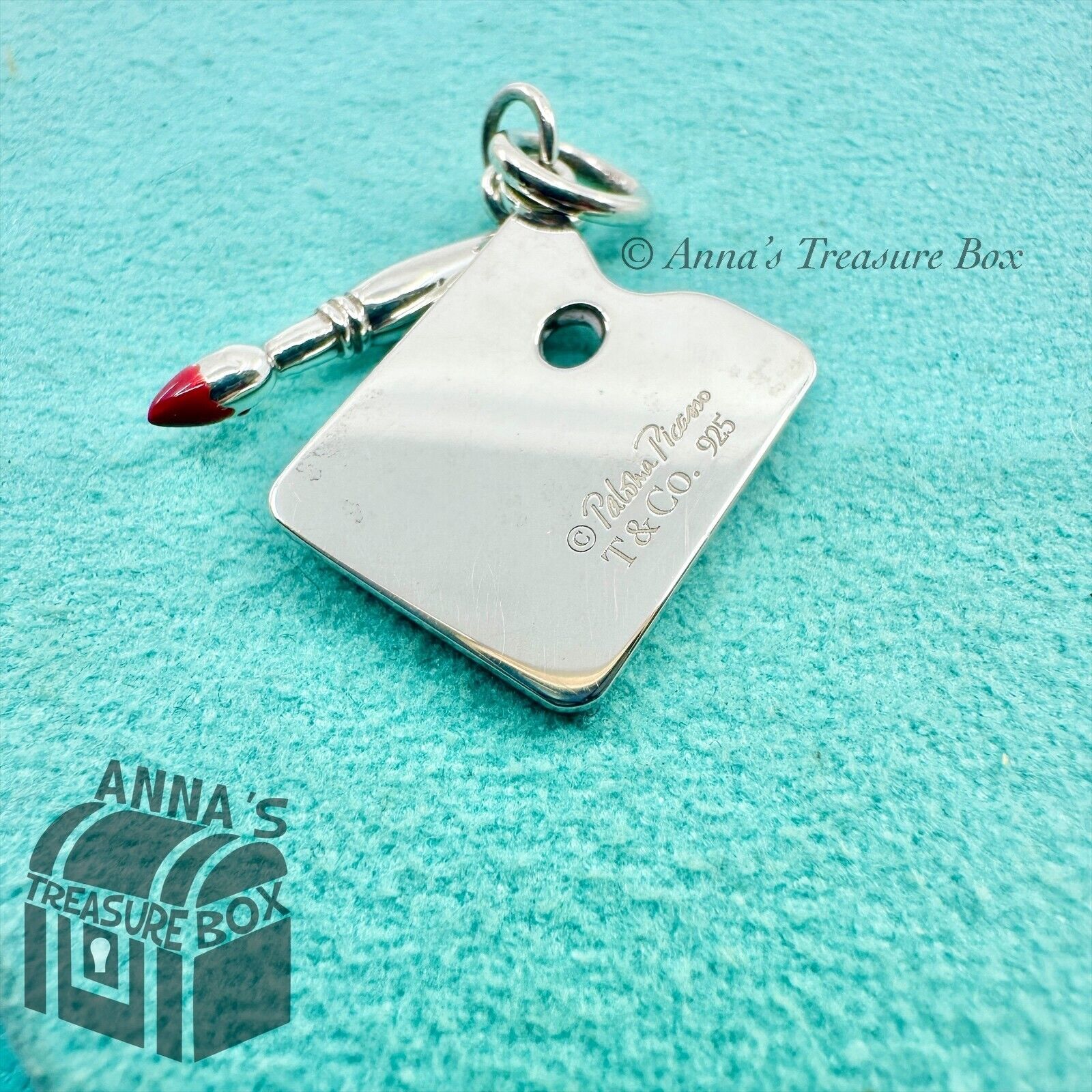 Tiffany & Co. 925 Silver Paloma Picasso Paint Palette Charm  Tiffany & Co. Paloma Picasso Paint Palette Charm Sterling Silver READ! main image 0