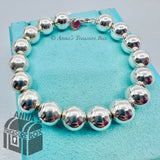 Tiffany & Co. 925 Silver 10mm HardWear Bead Ball 7.5" Bracelet (box, pch, rbn)