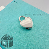 Return To Tiffany & Co. 925 Silver Heart Padlock Charm Pendant (pouch)