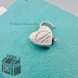 Return To Tiffany & Co. 925 Silver Heart Padlock Charm Pendant (pouch)