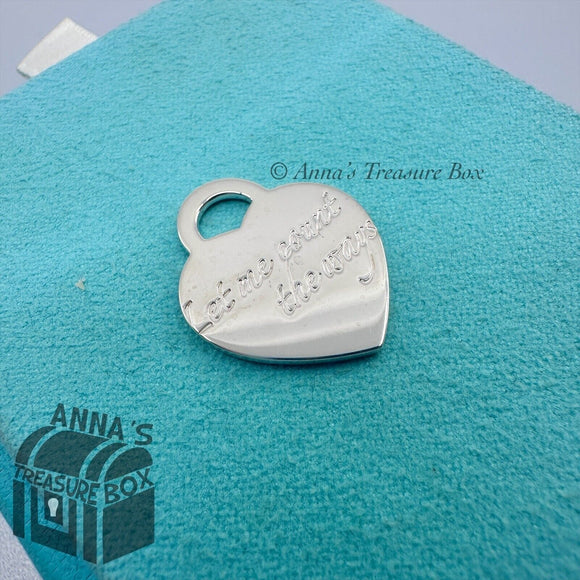 Tiffany & Co. 925 Silver MEDIUM Let Me Count The Ways Heart Tag Charm (pouch)