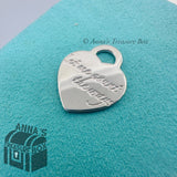 Tiffany & Co. 925 Silver MEDIUM Let Me Count The Ways Heart Tag Charm (pouch)