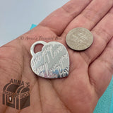 Tiffany & Co. 925 Silver LARGE I Love You Heart Notes Charm Pendant (pouch)