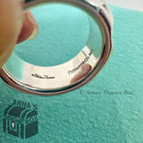 Tiffany & Co. 925 Silver Paloma Picasso Groove Band Ring Size US 5.5 (pouch)