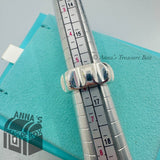 Tiffany & Co. 925 Silver Paloma Picasso Groove Band Ring Size US 5.5 (pouch)
