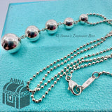 Tiffany & Co. 925 Silver HardWear 5 Ball Dangle 20" Bead Necklace (pch)