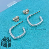 Tiffany & Co. 925 Silver Frank Gehry 14mm Torque Cube Earrings (bx, pch, ribbon)