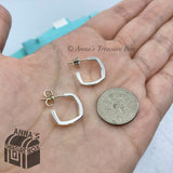 Tiffany & Co. 925 Silver Frank Gehry 14mm Torque Cube Earrings (bx, pch, ribbon)
