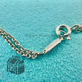 Tiffany & Co. 925 Silver Infinity Double Chain SMALL 6" Charm Bracelet (pouch)