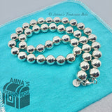 Tiffany & Co. 925 Silver HardWear 10mm Bead Ball 16.5" Necklace (pouch)