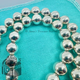 Tiffany & Co. 925 Silver HardWear 10mm Bead Ball 16.5" Necklace (pouch)