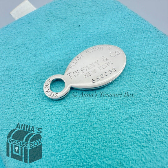 Return to Tiffany & Co. 925 Silver Vintage Oval Tag Pendant Charm