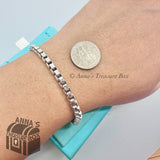 Tiffany & Co. 925 Silver Venetian Link 7.75" Bracelet (pouch)