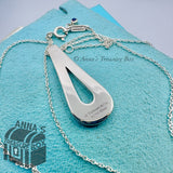 Tiffany & Co. 925 Silver Out of Retirement Blue Sapphire Loop 16-18” Necklace