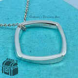 Tiffany & Co. 925 Silver Frank Gehry Square Torque 16" Necklace (pouch)
