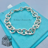 Tiffany & Co. 925 Silver Round Link MEDIUM 7.5" Bracelet (pouch)