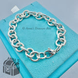Tiffany & Co. 925 Silver Round Link MEDIUM 7.5" Bracelet (pouch)