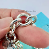 Tiffany & Co. 925 Silver Round Link MEDIUM 7.5" Bracelet (pouch)