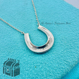Tiffany & Co. 925 Silver 1837 Horseshoe Pendant 18" Necklace (box, pch, ribbon)