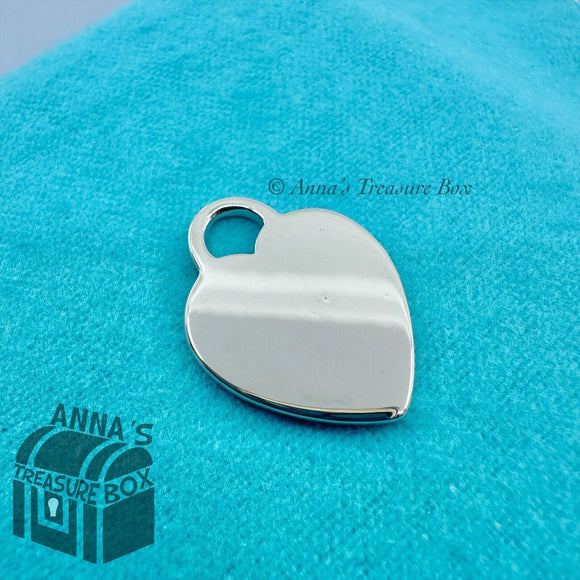Tiffany & Co. 925 Silver Engravable Blank Heart Tag Charm Pendant #1