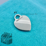 Tiffany & Co. 925 Silver Engravable Blank Heart Tag Charm Pendant #1