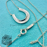 Tiffany & Co. 925 Silver 1837 Horseshoe Pendant 18" Necklace (box, pch, ribbon)