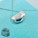 Tiffany & Co. 925 Silver Elsa Peretti LARGE 20 mm Bean 16" Necklace (pouch)
