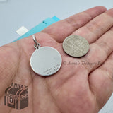 Tiffany & Co. 925 Silver VINTAGE Blank Round Tag 0.75" Charm (pouch)