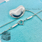 Tiffany & Co. 925 Silver Elsa Peretti LARGE 20 mm Bean 16" Necklace (pouch)