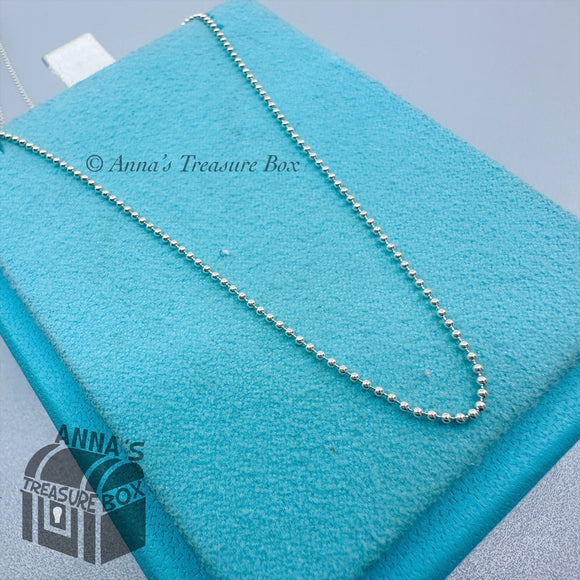 Tiffany & Co. 925 Silver 1mm Bead Chain 18