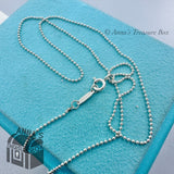 Tiffany & Co. 925 Silver 1mm Bead Chain 18" Necklace  (pouch)