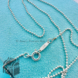 Tiffany & Co. 925 Silver 1mm Bead Chain 18" Necklace  (pouch)