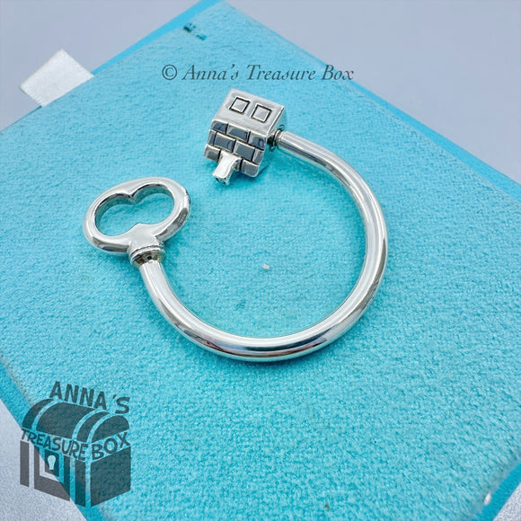 Tiffany & Co. 925 Silver House Key Keychain Keyring Key Chain Ring #2 (pouch)