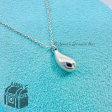 Tiffany & Co. 925 Silver Elsa Peretti Teardrop Pendant 18" Necklace (pouch)