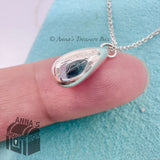 Tiffany & Co. 925 Silver Elsa Peretti Teardrop Pendant 18" Necklace (pouch)