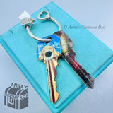 Tiffany & Co. 925 Silver House Key Keychain Keyring Key Chain Ring #2 (pouch)