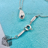 Tiffany & Co. 925 Silver Elsa Peretti Teardrop Pendant 18" Necklace (pouch)