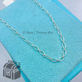 Tiffany & Co. 925 Silver Oval Link 24" Necklace (pouch)