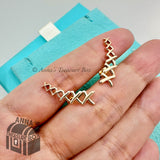 Tiffany & Co. 18K Yellow Gold X Kiss Climber Earrings (box, pouch, ribbon)