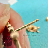 Tiffany & Co. 18K Yellow Gold X Kiss Climber Earrings (box, pouch, ribbon)