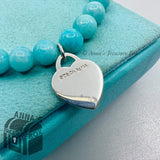 Tiffany & Co. 925 Silver 8mm Amazonite Bead 7.5" Bracelet (pouch)