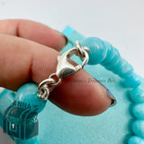 Tiffany & Co. 925 Silver 8mm Amazonite Bead 7.5" Bracelet (pouch)