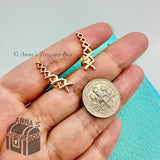 Tiffany & Co. 18K Yellow Gold X Kiss Climber Earrings (box, pouch, ribbon)