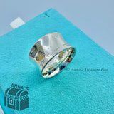 Tiffany & Co. 925 Silver 1837 Wide Concave Ring Band Sz. 9 (pouch)