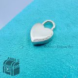 Tiffany & Co. 925 Silver XOXO Heart Padlock Lock Charm Pendant (Pouch)