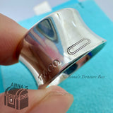 Tiffany & Co. 925 Silver 1837 Wide Concave Ring Band Sz. 9 (pouch)