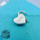 Tiffany & Co. 925 Silver XOXO Heart Padlock Lock Charm Pendant (Pouch)