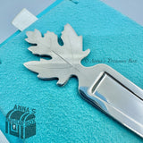 Tiffany & Co. 925 Silver Makers Maple Leaf Bookmark (box, pouch, ribbon)